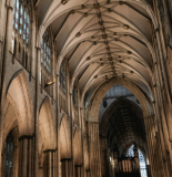 inside roof of a church